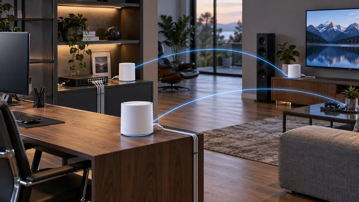 WiFi Mesh con backhaul Ethernet y puertos rápidos
